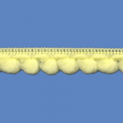 <strong>D34/ 20</strong> - Mini Pom Pom Loop Fringe/ Baby Yellow