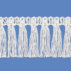 <strong>P261/ 1</strong> - Cotton Fringes/ White - Wide 4cm