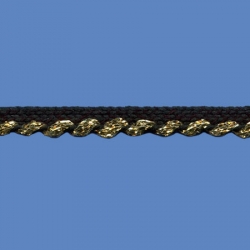 <strong>X9/2/81</strong> - Cord trim lame/ Black-Gold
