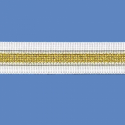 <strong>P16/ 1/81</strong> - Ribbon lame/ white-gold
