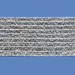 <strong>W403/ 1/82</strong> - Metalic elastic ribbon/ white-silver